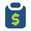 money sign on clipboard
