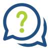Question in chat bubble