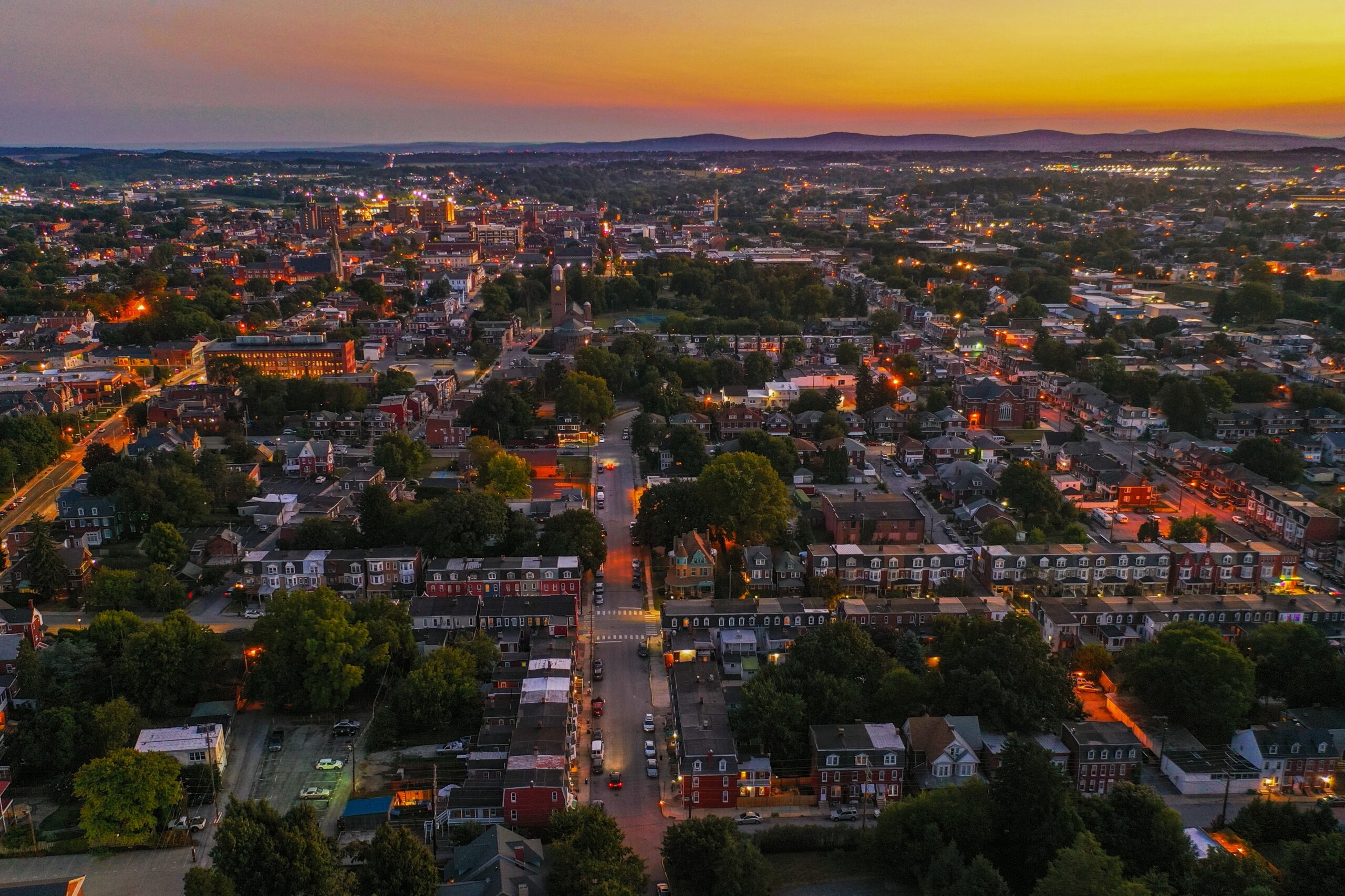 Drone Shot of City